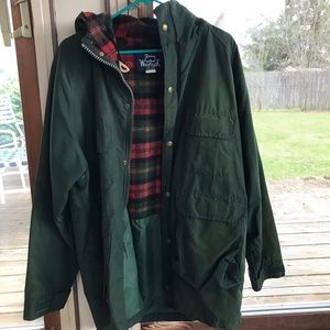 Vintage 90s woolrich coat, men’s L, forest green